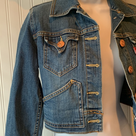 Levis Crop Denim Jacket - Picture 3 of 5